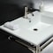 Fauceture Dreyfuss 31" Console Sink W/ SS Leg (Sgl Faucet Hole), White/ Nickel KVPB3122716 - alternate 3